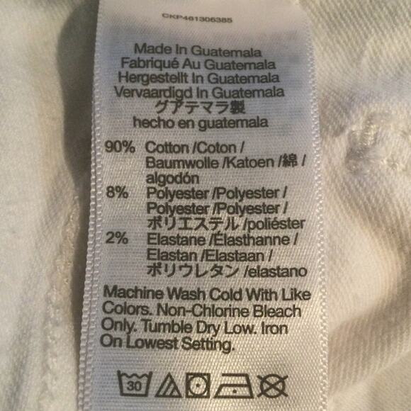 Madewell Stovepipe Jeans white size 24 MC636 - Picture 7 of 8